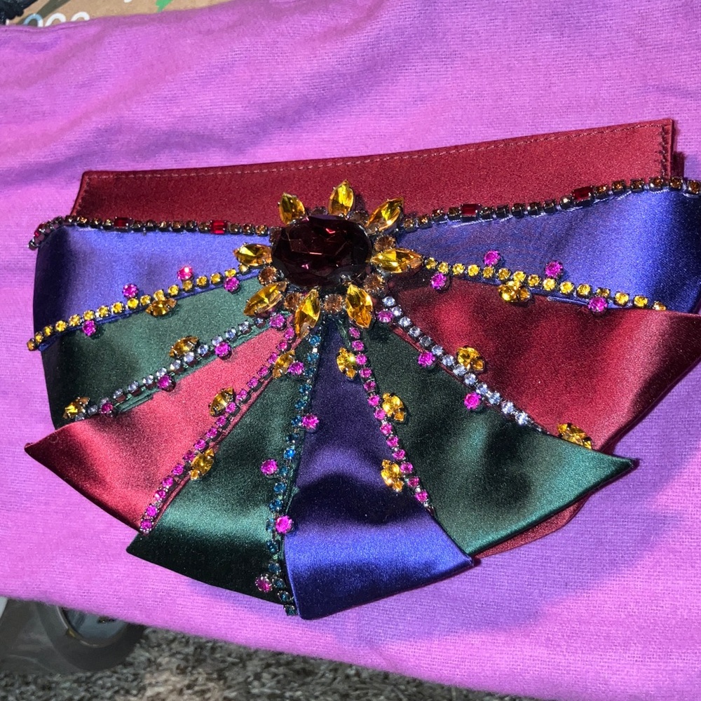 New Escada Exotics jewelled multicoloured evening Bag RARE